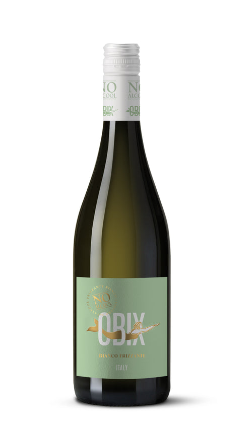 Bouteille Obix, vin blanc pétillant sans alcool 0,5% vol, 75cl